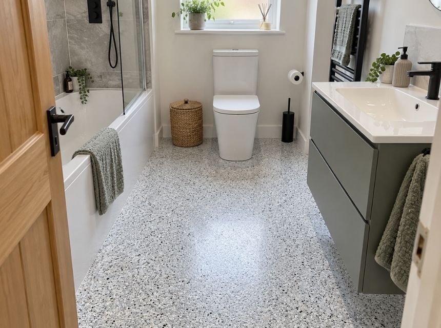 How your bathroom floor can look with our colours, textures and finishes